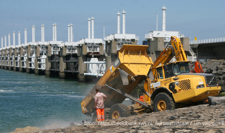 dijkversterking bij de Oosterscheldedam